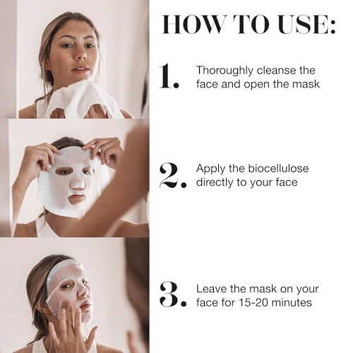 InfiniteAloe Biocellulose Fiber Face Mask, r?parneu Revive Anti Aging Face Mask