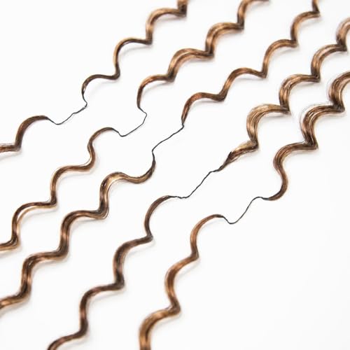 Blonde Body Wave Crochet Human Hair Extensions - 4/27/30 Color, 18 Inch, 60g, Knotless Micro Loop
