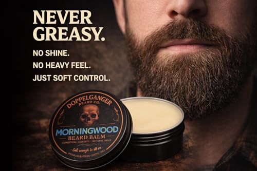 Beard Balm for Men - Naughty Nectar, Softens Coarse Beards, Medium Hold, Non-Greasy Finish