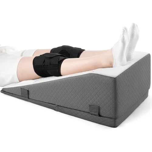Hapiclody Double Leg Elevation Pillow for Post-Surgery Recovery, Adjustable Support