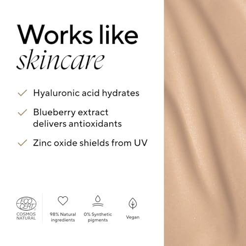 MADARA Liquid Foundation Face Makeup ? Skin Equal Soft Glow Mineral Foundation SPF15 IVORY 20-30 ml, Hyaluronic Acid, Buildable Medium Coverage, Dewy Finish, Vegan, COSMOS natural certified