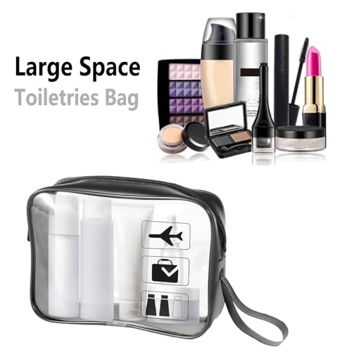 TSA Approved 3-Piece Clear Toiletry Bag Set for Travel & Airport Security
