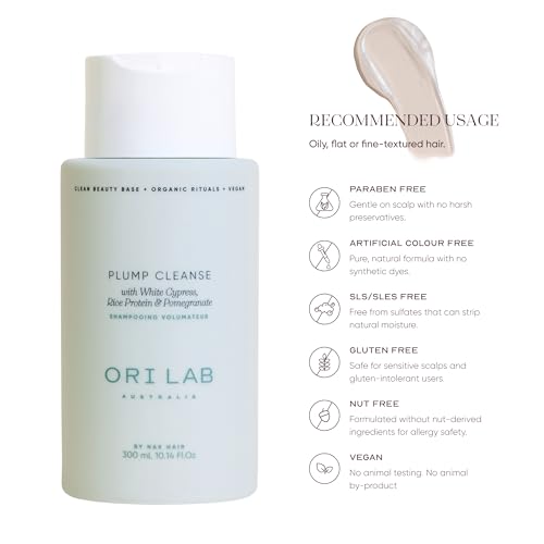 ORI LAB Plump Cleanse Volumizing Shampoo 10.14 fl oz for Fine & Oily Hair