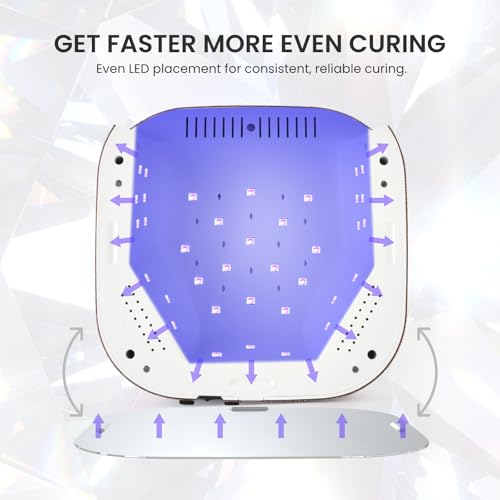 Lavinda A-diamond Cordless UV LED Nail Lamp for Gel Nails, Sparkle Rhinestones