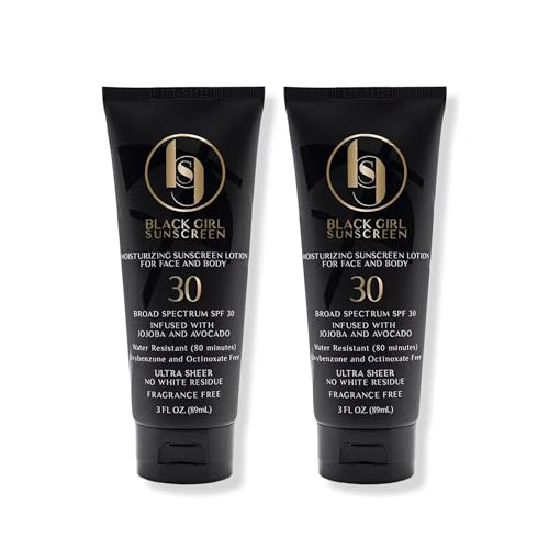 Black Girl Sunscreen SPF 30 Face & Body Lotion 3 Oz Pack of 2 - Clear, Hydrating