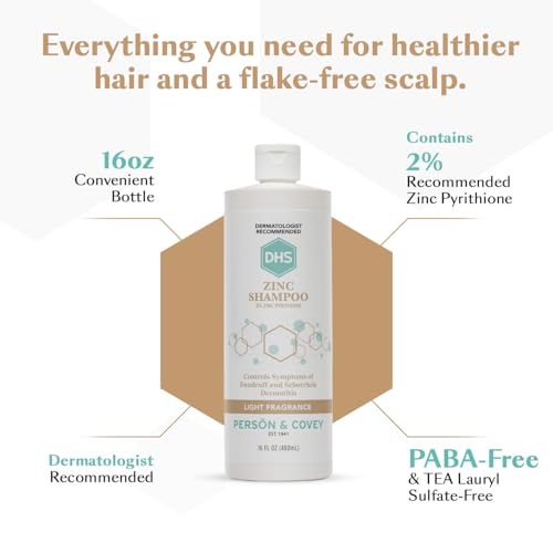 DHS Zinc Shampoo 16 Oz Pack of 2 Clarifying Hair & Scalp Care