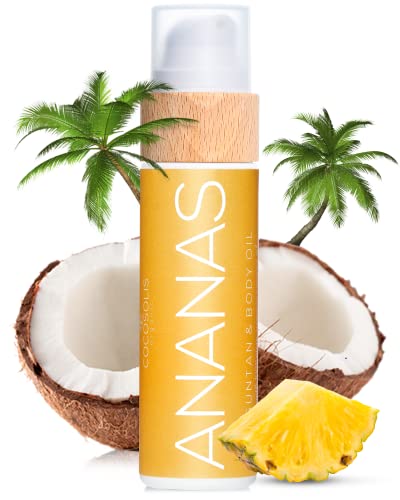CocoSOLIS Ananas Tanning Bed Lotion Accelerator 3.72 fl oz Organic w Vitamin E & Pineapple Scent