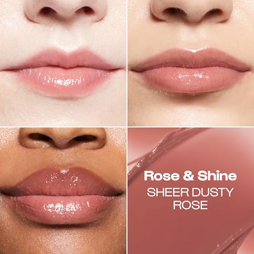 Lip Goals Glossy Balm Set of 3 - Sheer Plumping Lip Shine by Alleyoop (Coral Cheer, Rose & Shine, Dare to Bare)