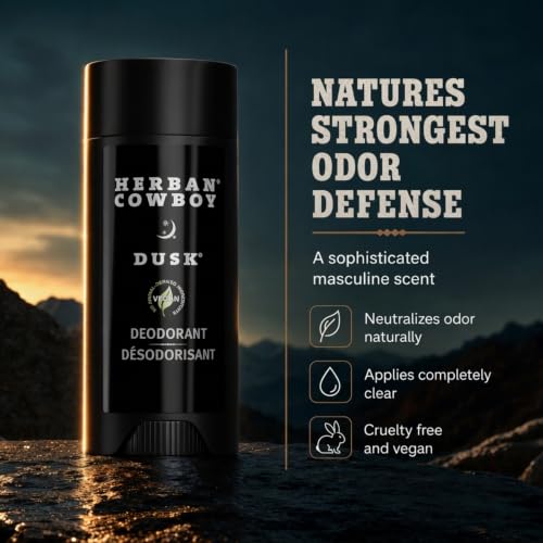 Herban Cowboy Dusk Deodorant 3-Pack for Men - Natural Freshness