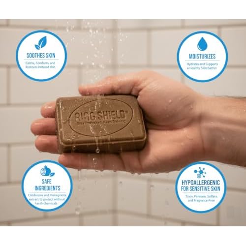 Hygiene Bar Soap - Natural Pomegranate & Climbazole Formula - Soothe, Protect, Balance Skin Surface ? Hypoallergenic Alternative to Tea Tree Oil - Ideal Soap For MMA, Wrestling & BJJ Athletes