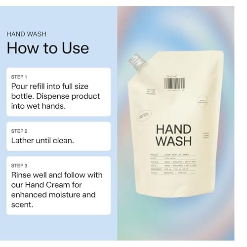 DedCool Hand Wash | Xtra Milk | Squalane, Aloe & Marshmallow Root | Gentle, Hydrating Cleanser | Non-Toxic, Vegan | 16 fl oz