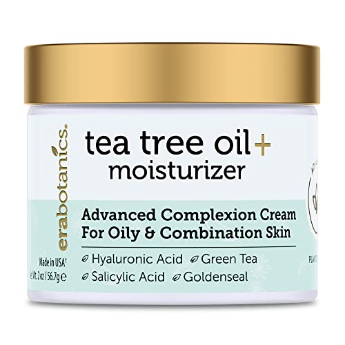 Era Organics Tea Tree Oil Face Cream - Salicylic Acid Acne & Blemish Moisturizer