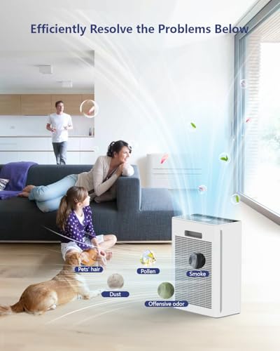 VEWIOR Large Room Air Purifier with HEPA Filter Up to 2200 ft² - Auto & Night Mode