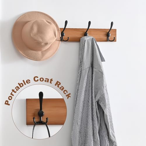 27.6in Bamboo Shoe Rack Entryway Bench with Hidden Drawer & Hooks - Homman