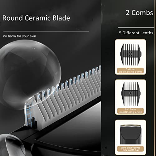 Black Automatic Vacuum Hair Clippers for Men - Professional Haircut Kit