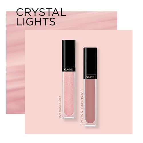 Lip Gloss Enriched with Crystal Pearls - 823 Rose Glitz - Moisturizing & Long-Lasting Shine