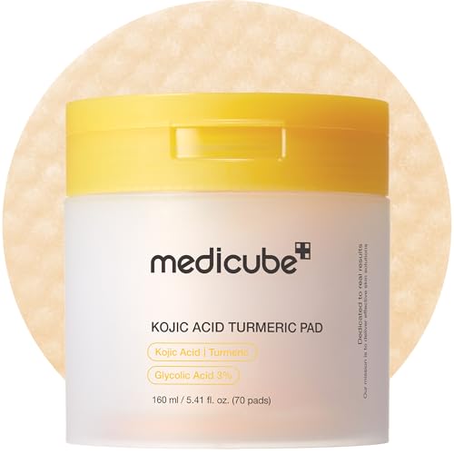 Kojic Acid Turmeric Clarifying Toner Pads for Troubled Skin - 70 Count, Pack of 2