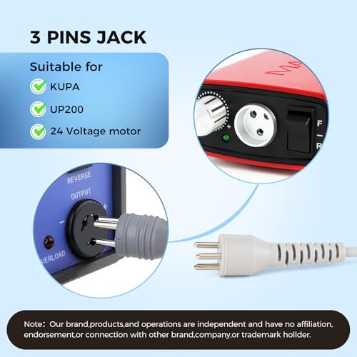 Black Nail Drill Handpiece Compatible with KUPA UP200 KP55 KP60 KP5000 - 30,000RPM Professional Manicure Tool