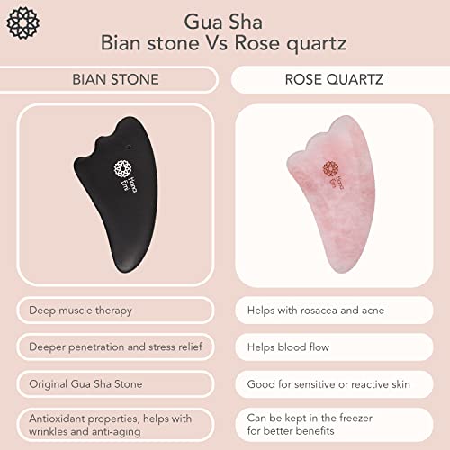Facial Rejuvenation Set: Silver Ice Globes and Gua Sha Tool for Face and Body - 2-Piece Cryo Globes for Cooling Facial Massage and 4-Piece Bian Stone Gua Sha Tool for Skincare Routines