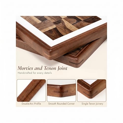 USA-Sourced Walnut Wood Picture Frame 27x40 - Solid Wall & Tabletop Display