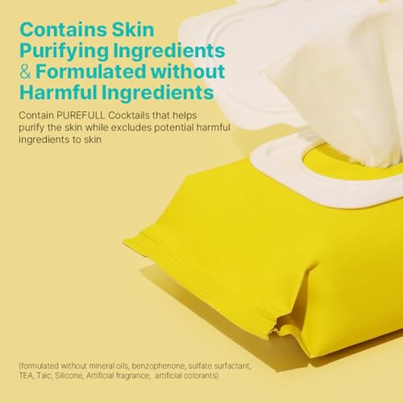 Ariul Purefull Gentle Cleansing Tissues ? Soothing & Hydrating Makeup Remover Wipes, Non-Sticky Fresh Finish, Mild Acidic pH, Effective Cleansing, Korean Skincare, 80 Sheets x 2 Pack