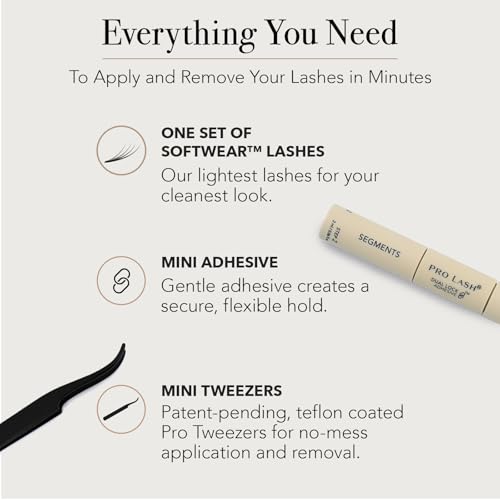 Pro Lash SoftWear Mini Lash Cluster Kit Volume Shorties No. 06 Black - Reusable Eyelash Extensions