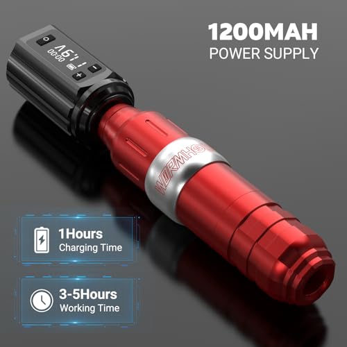 Wireless Tattoo Machine Kit with 1200mAh Battery - Wormhole Tattoo #6