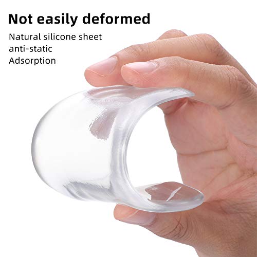 Blulu 4 Pcs Silicone Lash Pads Eyelash Extension Holder Pallet False Lashes Holder Grafting Gasket Pallet Tools for Fake Eyelash Adhesive, Pink and Transparent