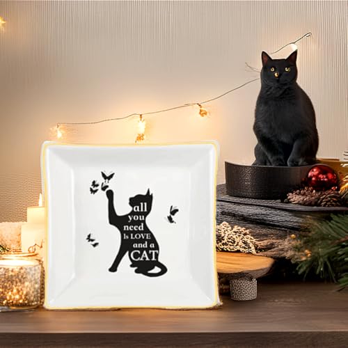 Cat Lovers' Gifts - Black Cat Zipper Makeup Bag & Travel Toiletry Pouch Organizer