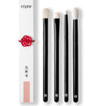 rephr The Core Eye Set ? 4 Natural Goat Hair Makeup Brushes for Blending, Shading, Detail & Crease, Handmade in Kumano, Japan