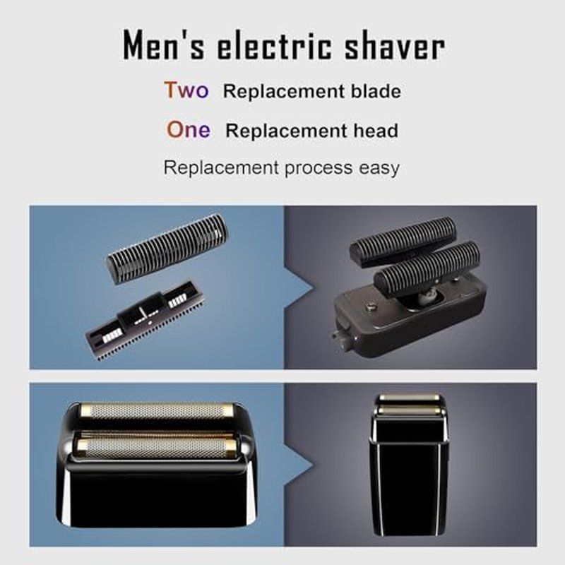 2Pack Shaver Replacement Foil and Cutters compatible with BaBylissPRO Double FXFS2 Metal shaver foil replacement (Black-2PCS)