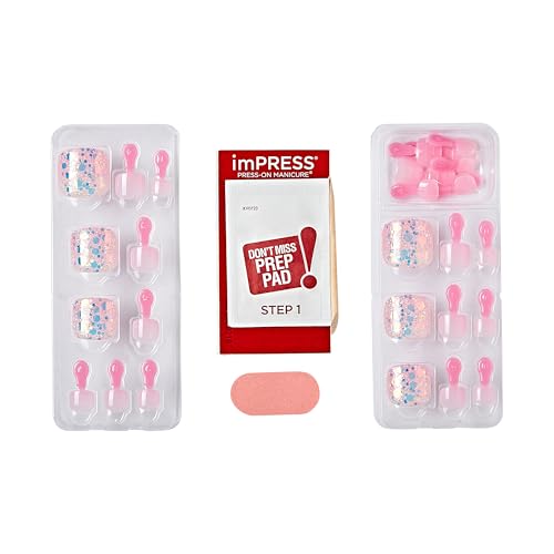 imPRESS Press On Pedicure - Brave Hearts