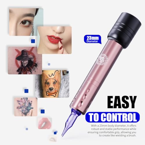 Wireless Tattoo Pen Kit for Beginners - Lightweight, Rechargeable & Cordless