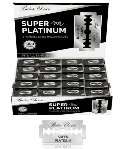 Bates Double Edge Razor Blades - 1000 Pack Stainless Steel Safety Blades