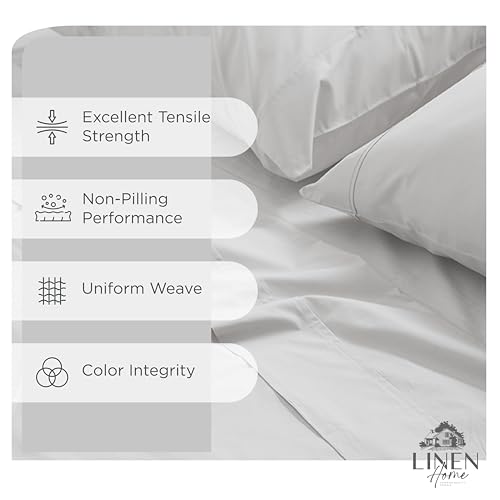 White King Sheet Set - 2-Piece Percale Cotton Bed Sheets with Deep Pockets - Cooling & Breathable Hotel Quality - Variation 01