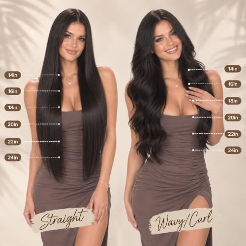 Clip-In Hair Extensions Balayage 14 Inch W-5-B #4/27/4 Medium Brown