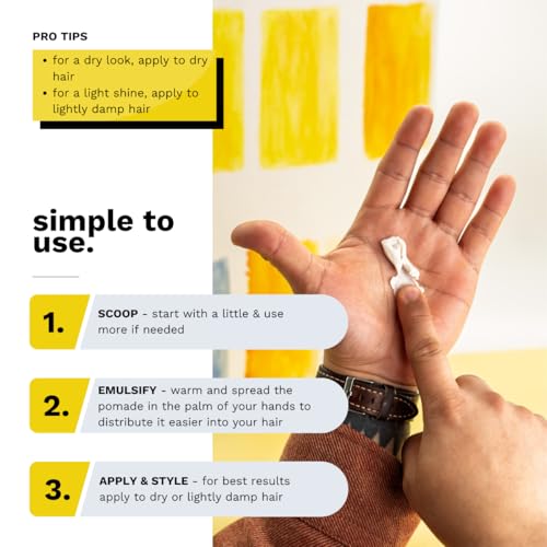 Matte Finish Texturing Pomade - Strong Hold Water-Based Hair Styling Paste 4 oz
