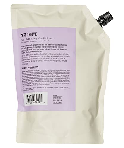 AG Care Curl Thrive Hydrating Conditioner 33.8 Fl Oz - Silicone-Free, Vegan, Deep Nourishing for Curly Hair