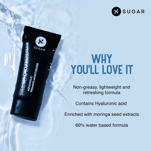 SUGAR Cosmetics Aquaholic 2 in 1 Priming Moisturizer Non-greasy Lightweight Formulation 30 ml (Pack of 1) White