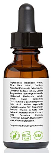 Amara Beauty Vitamin C Serum 20% with Hyaluronic Acid & Vitamin E - 1 Fl Oz Pack of 2