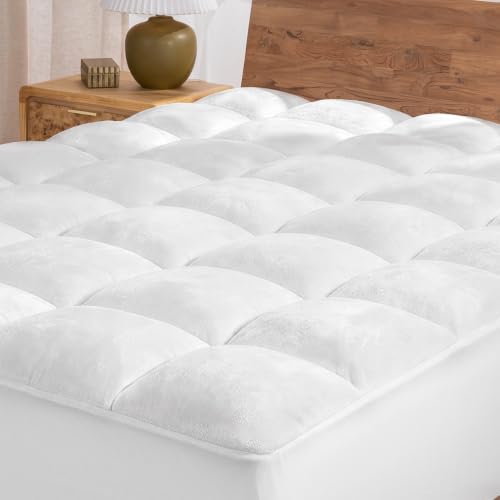 Reversible Microplush Mattress Topper Queen White - Luxury Sleep Comfort