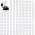 Mini Folding Hair Brush with Mirror - Portable Travel Comb for Men Women (White, 120 pcs)
