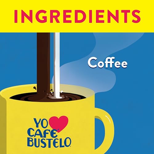 Cafe Bustelo Dark Roast Espresso Ground Coffee Pack of 6 - 22 Oz Canisters