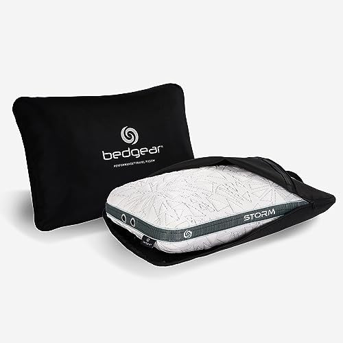Bedgear Storm Performance Cooling Travel Pillow for Side Sleepers - Medium Support