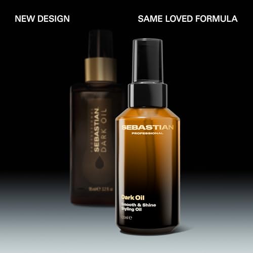 Sebastian Professional Dark Oil Lightweight Hair Styling Oil | Nourishing Blend of Natural Oils for a Smooth, Sleek Finish