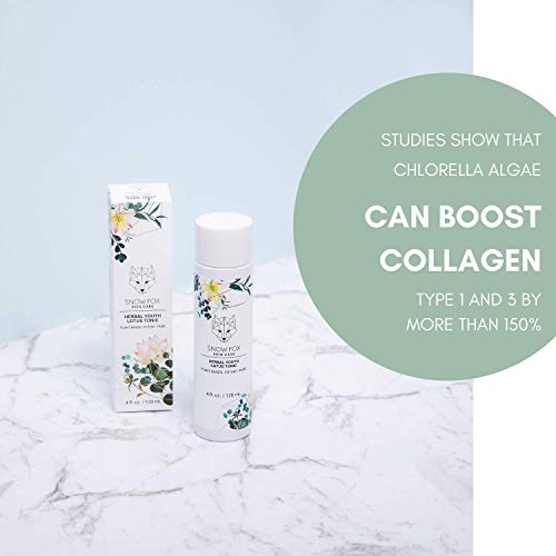 Snow Fox Skincare Herbal Youth Lotus Tonic for All-Day Hydration; 120 mL