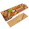 Large Acacia Wood Charcuterie Board 36x12 Inch with Cheese Knife Set - Variation of THIS listing