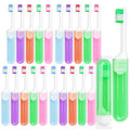 100-Pack Travel Size Disposable Toothbrushes Individually Wrapped - Multi-Color, Foldable, Portable