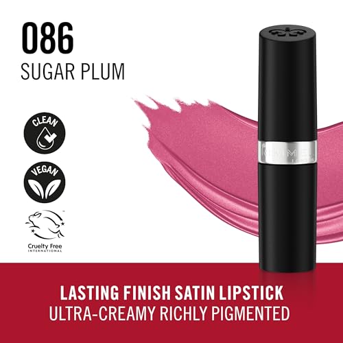 Rimmel Lipstick 086 Sugar Plum Long-Lasting Lip Color - 8 Hours