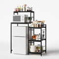 6-Tier Mini Fridge Stand with Storage and Hooks, Kitchen & Dorm Organizer